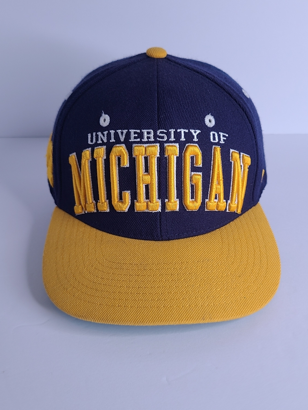 Zephyr Navy and Yellow Embroidered Snapback Hat